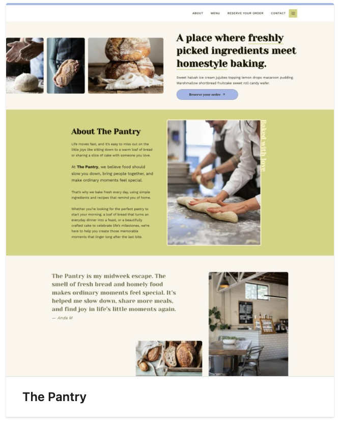 Kadence Bakery Theme